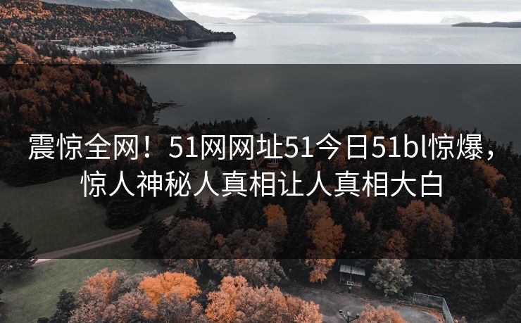 震惊全网！51网网址51今日51bl惊爆，惊人神秘人真相让人真相大白