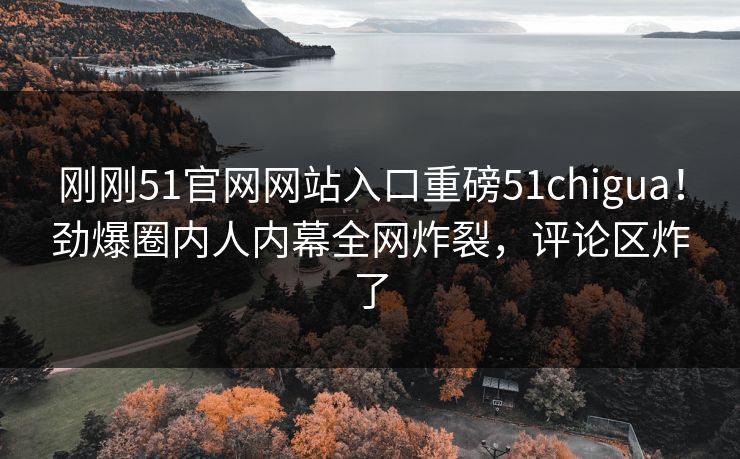 刚刚51官网网站入口重磅51chigua！劲爆圈内人内幕全网炸裂，评论区炸了