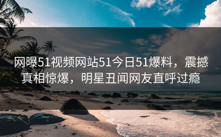 网曝51视频网站51今日51爆料，震撼真相惊爆，明星丑闻网友直呼过瘾